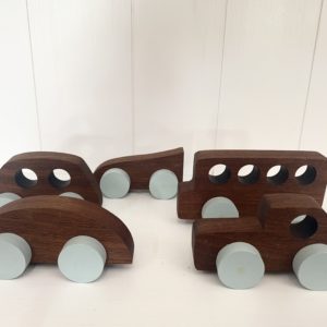 Wooden car set